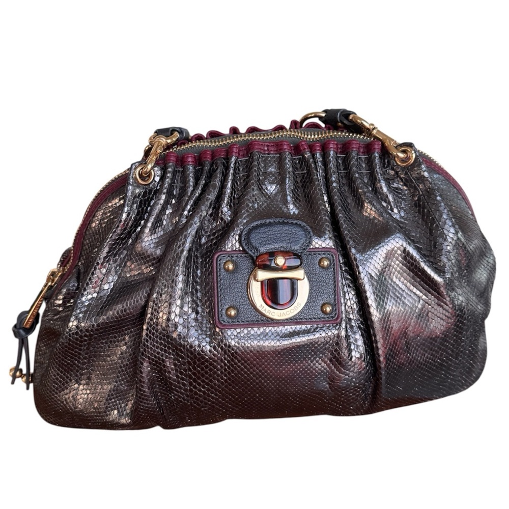 Authentic Marc Jacobs Anthracite Python Capra Gm … - image 3